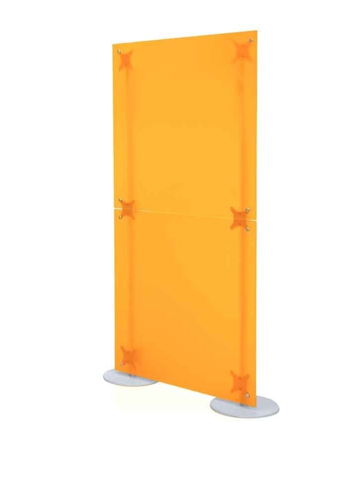 parete divisoria lineare modulo autoportante arancio