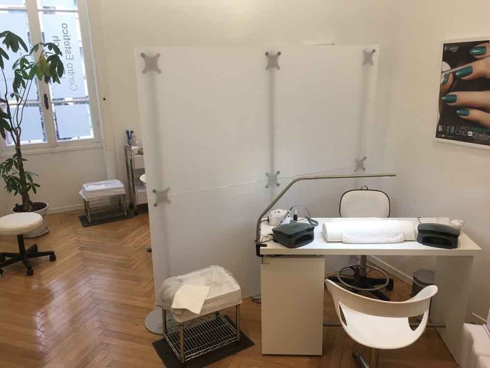 parete divisoria lineare autoportante bianco satinato 2x2