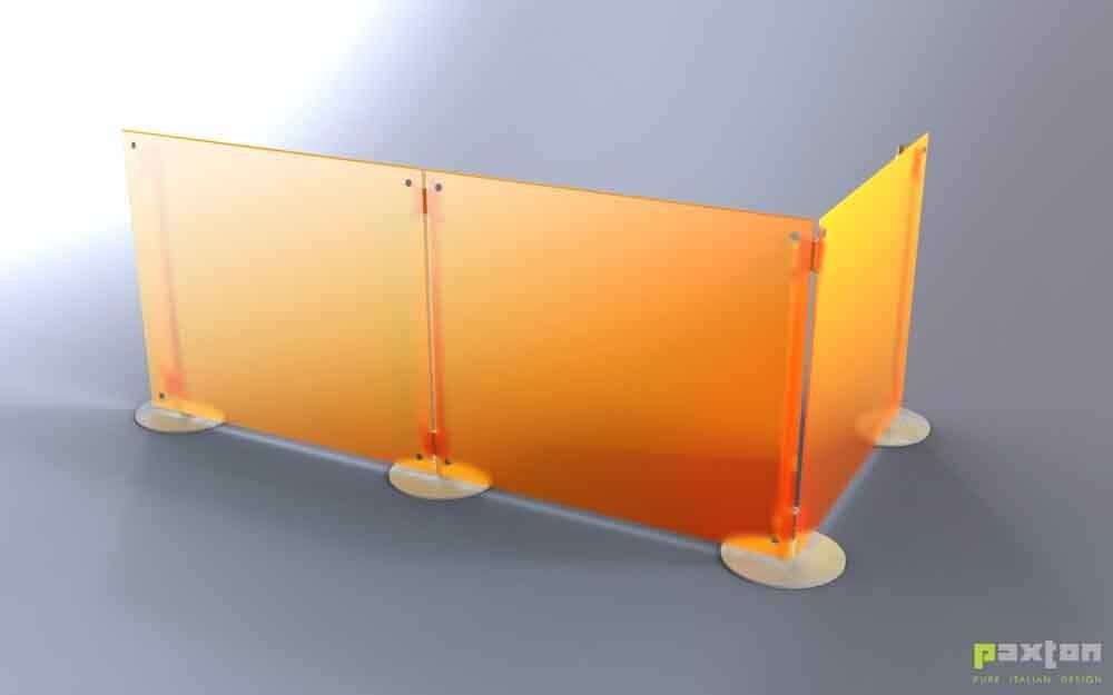 Parete ad angolo bassa colore arancione