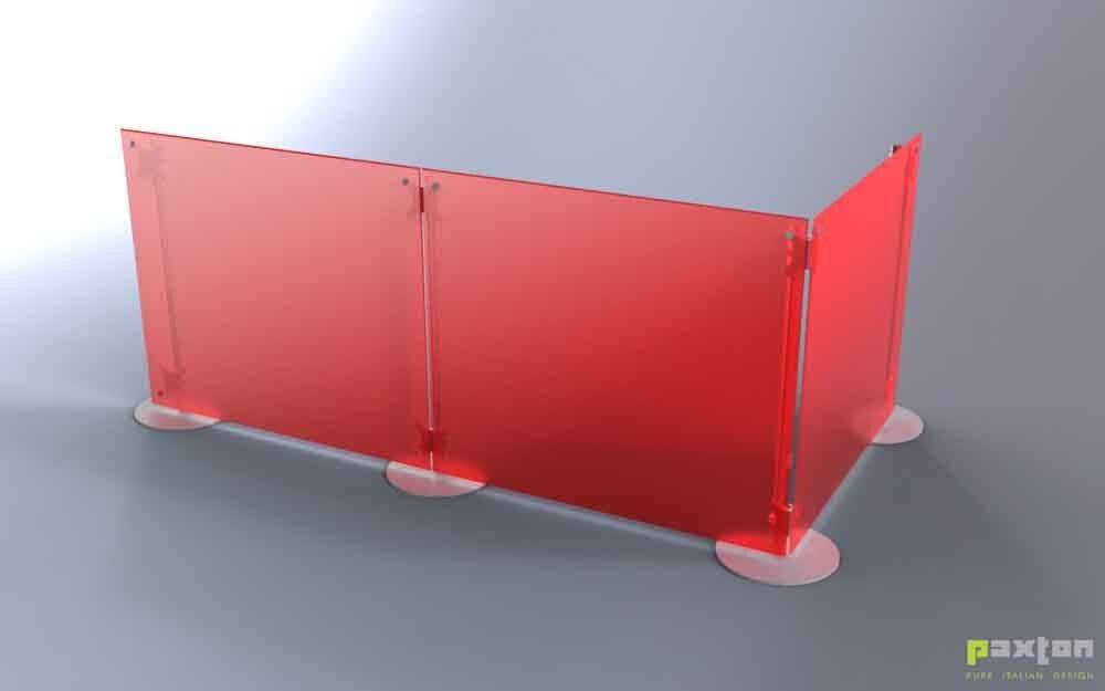 Pareta ad angolo bassa colore rosso