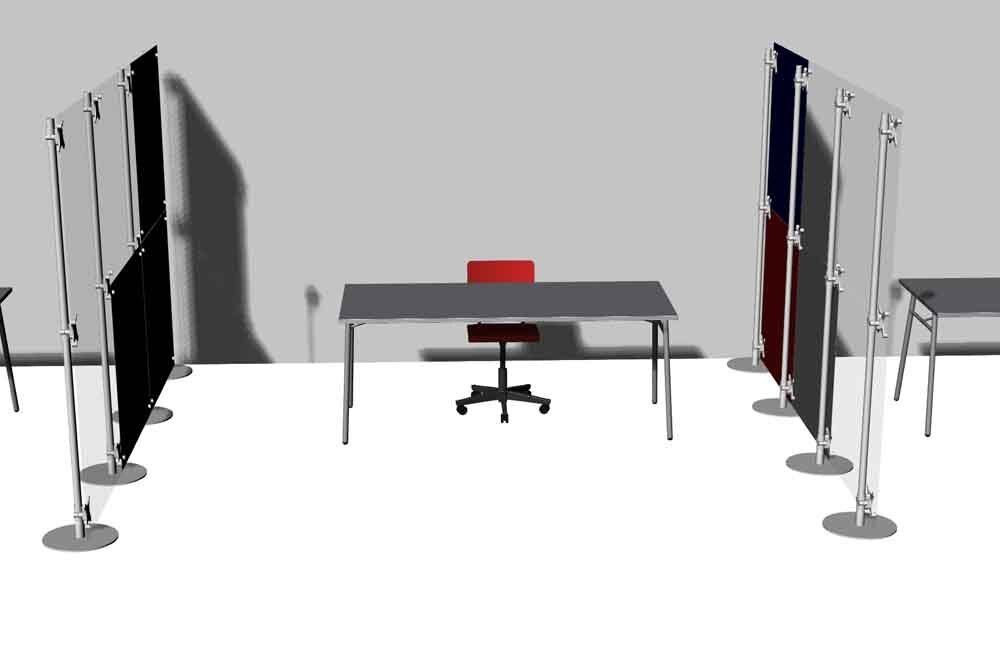 Pareti lineari divisori scrivania