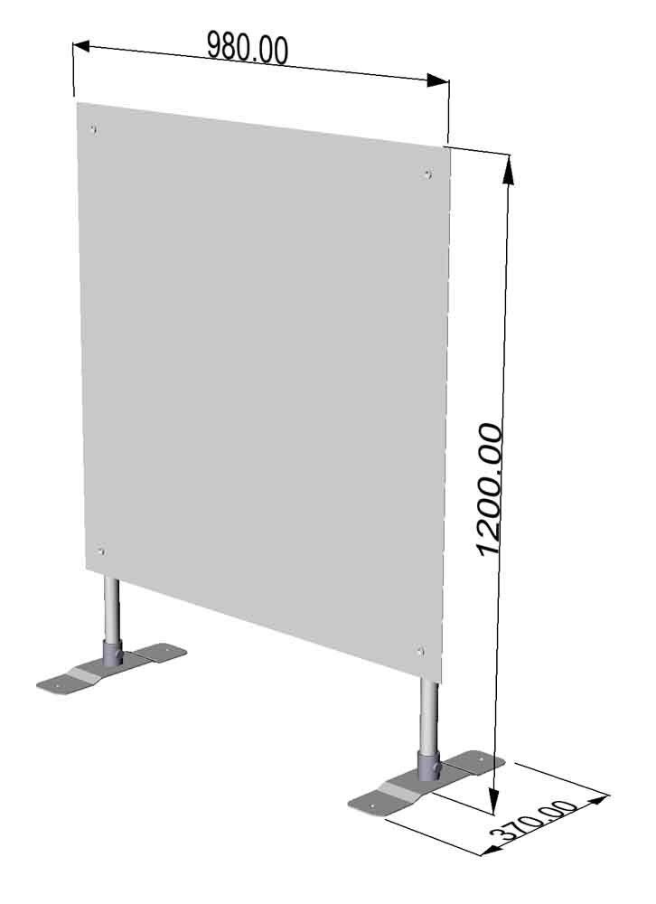 Modulo pannelli amovibili lineari 150 cm
