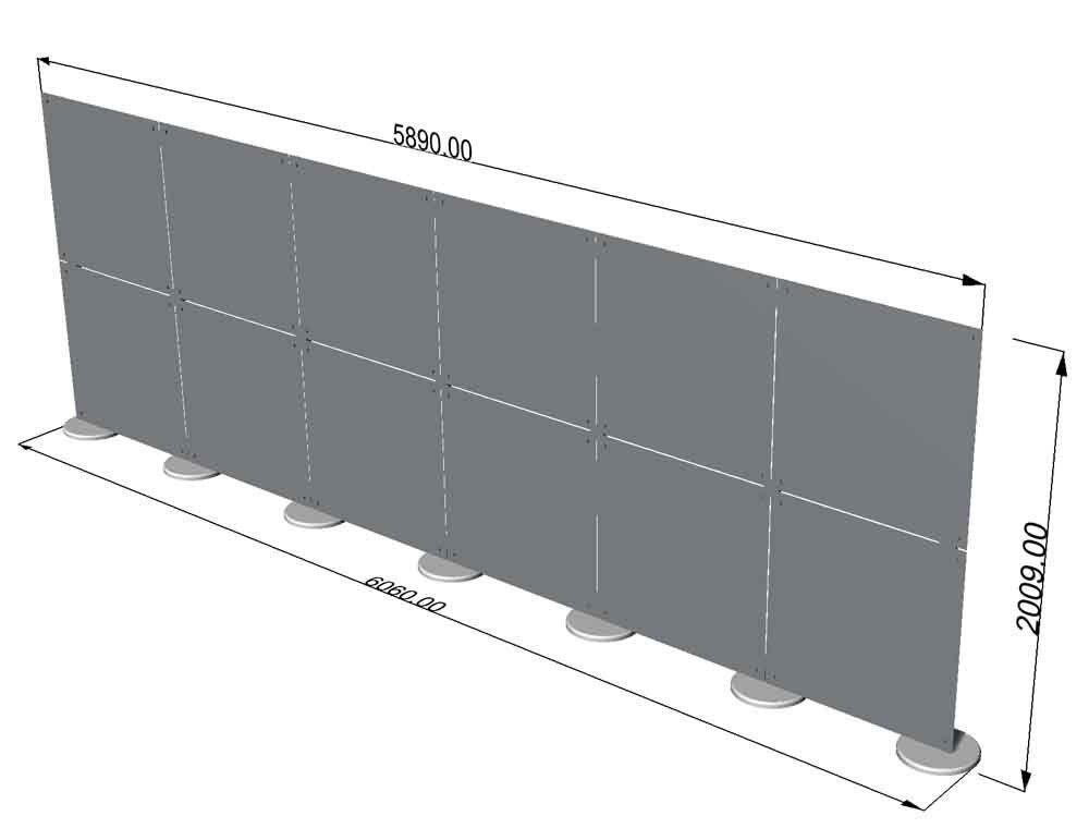 Pareti lineari divisori autoportanti