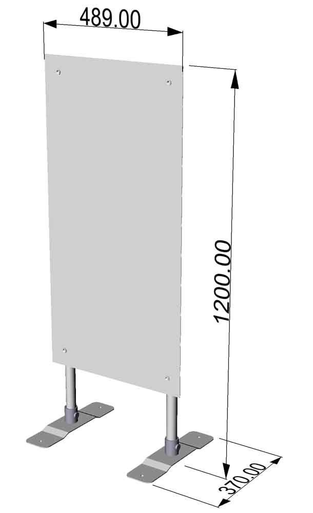 Pareti lineari modulo amovibile autoportante basso