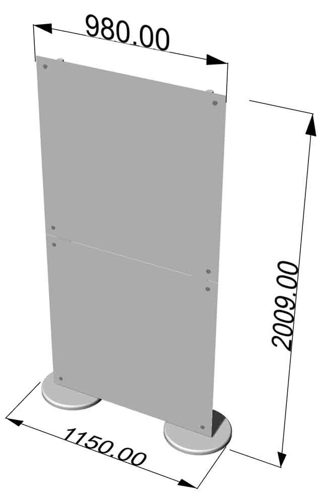 Modulo lineare divisorio autoportante