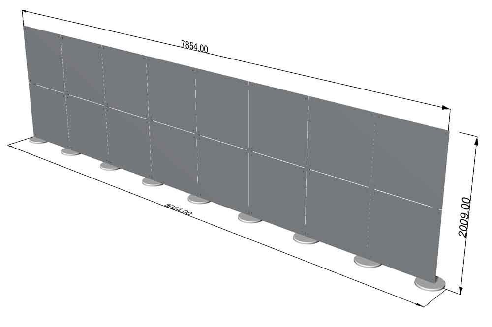 Modulo pannelli lineari 7 metri