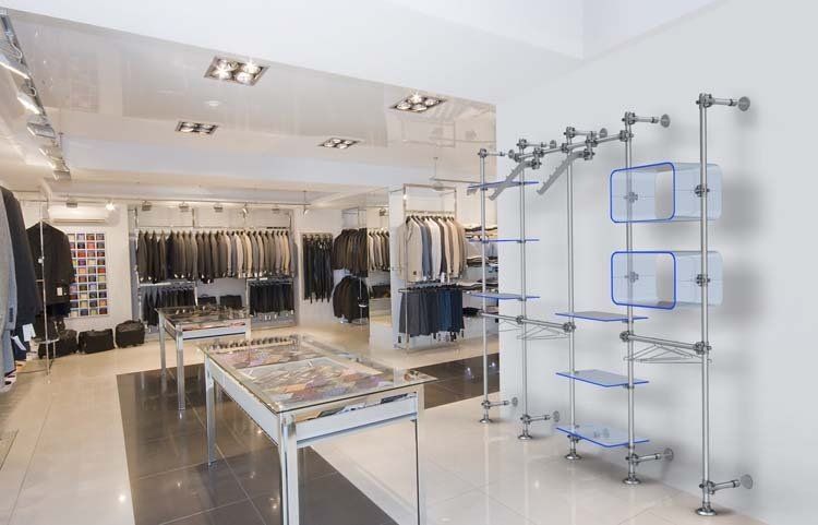 scaffalatura componibile per negozi