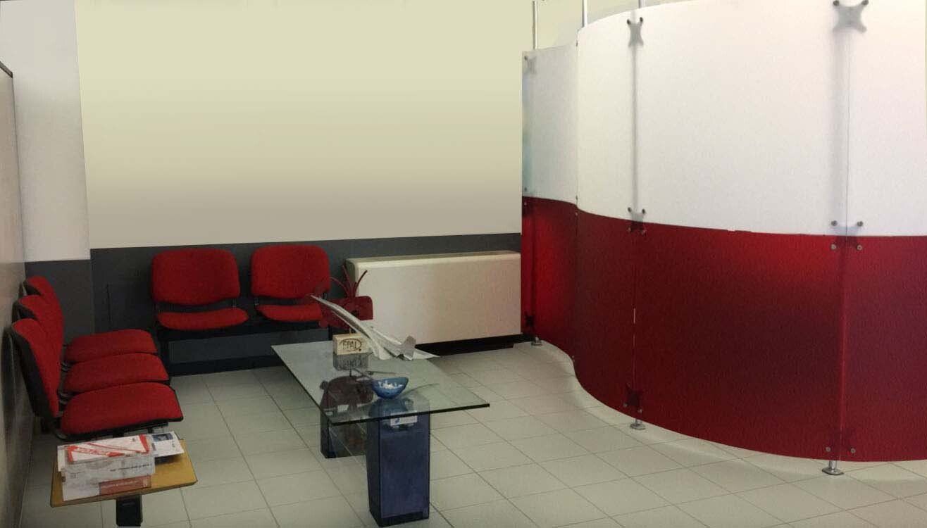 pareti divisorie per reception e sale d'attesa