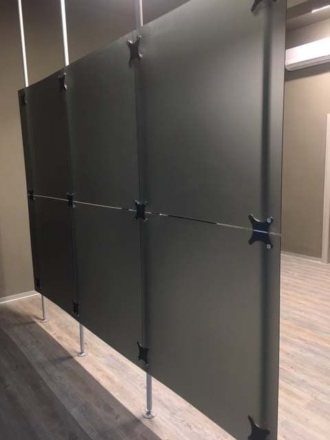 Pareti divisorie a soffitto pannelli colore grigio per bar e ristoranti