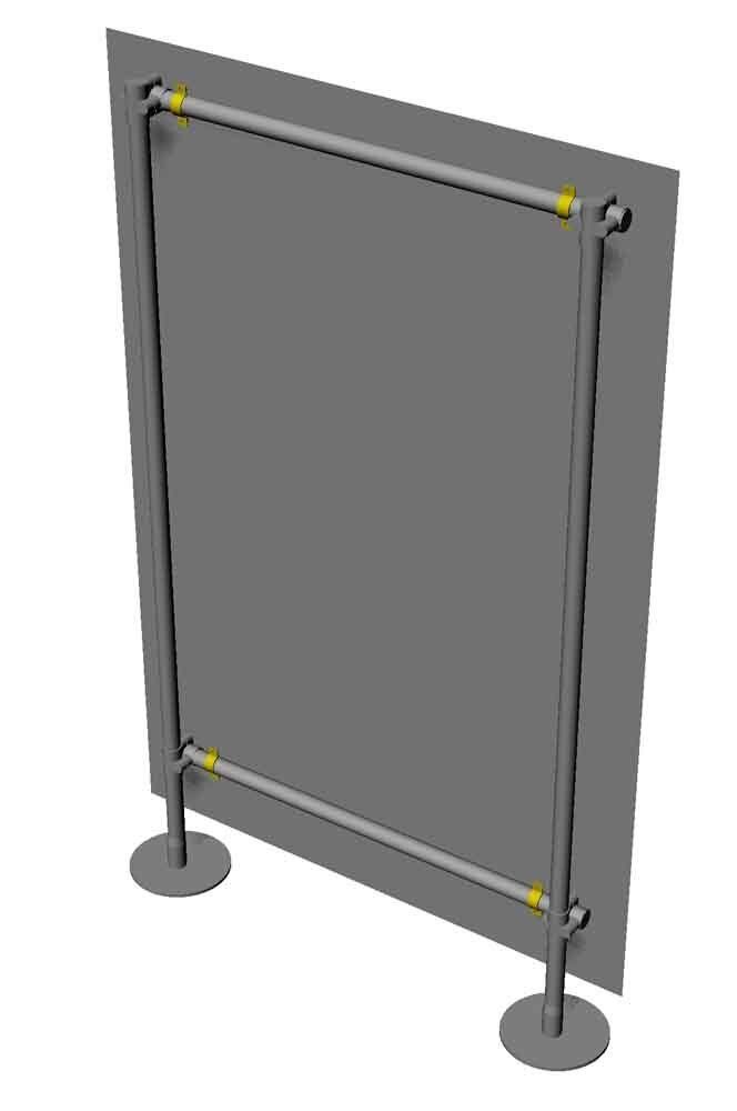 Espositore supporto per grafica per negozi e vetrine