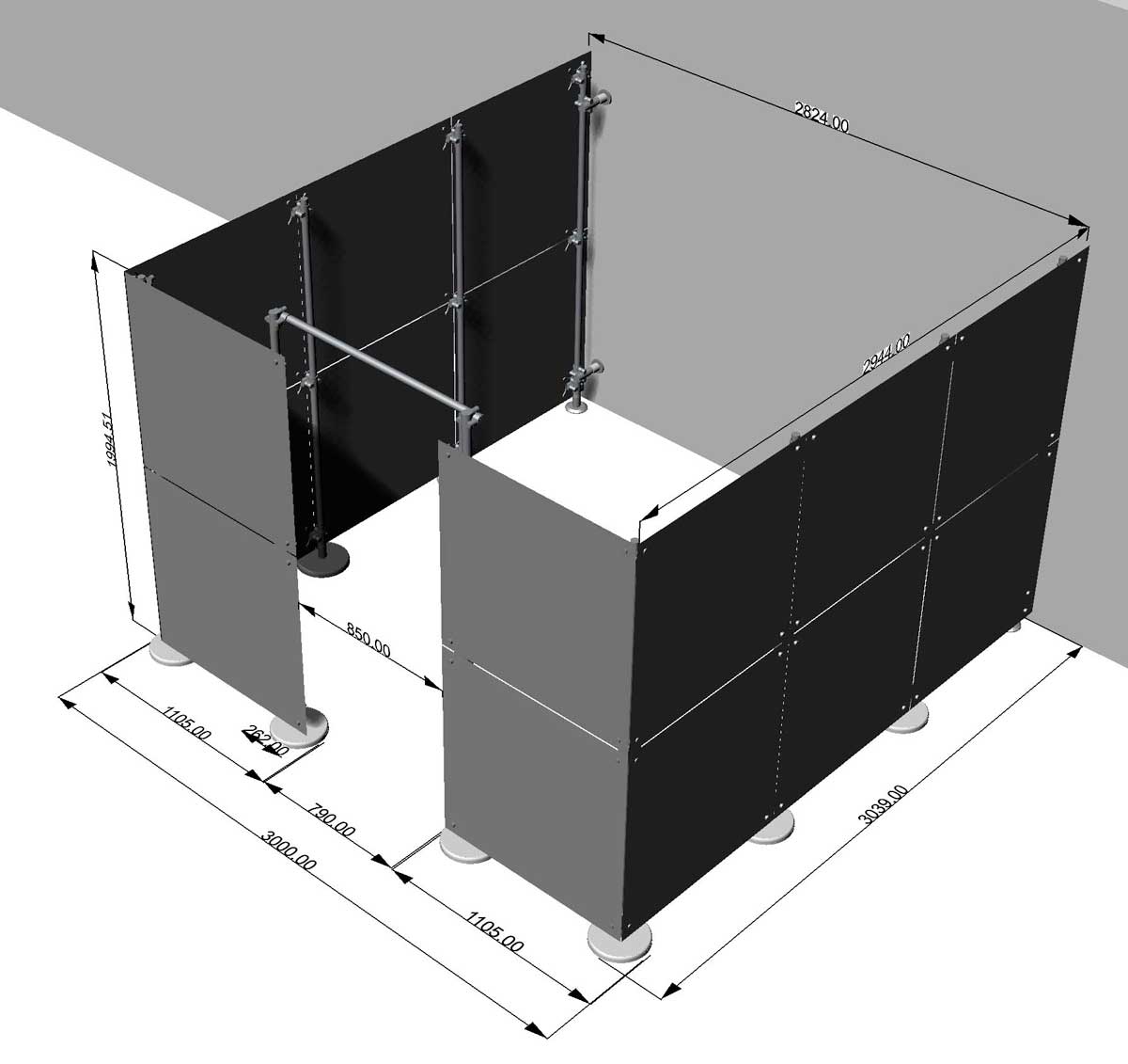 pannelli divisori componibili per aree riservate private centri estetici