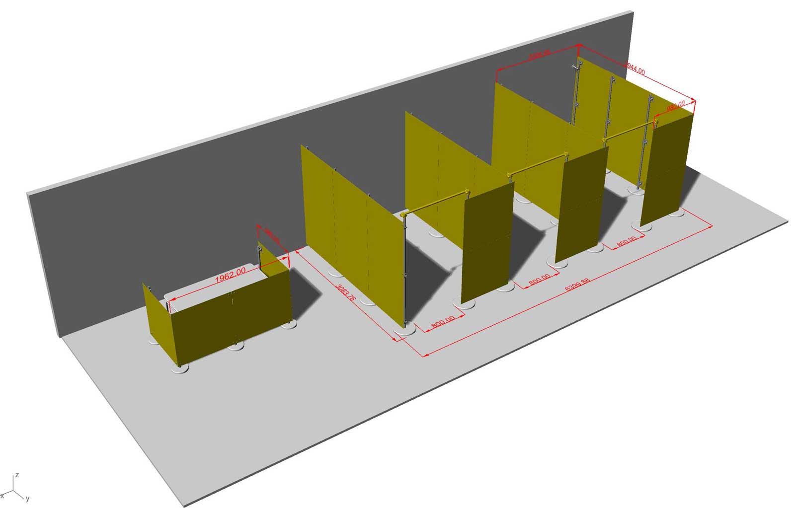 pannelli divisori componibili per aree riservate private centri estetici