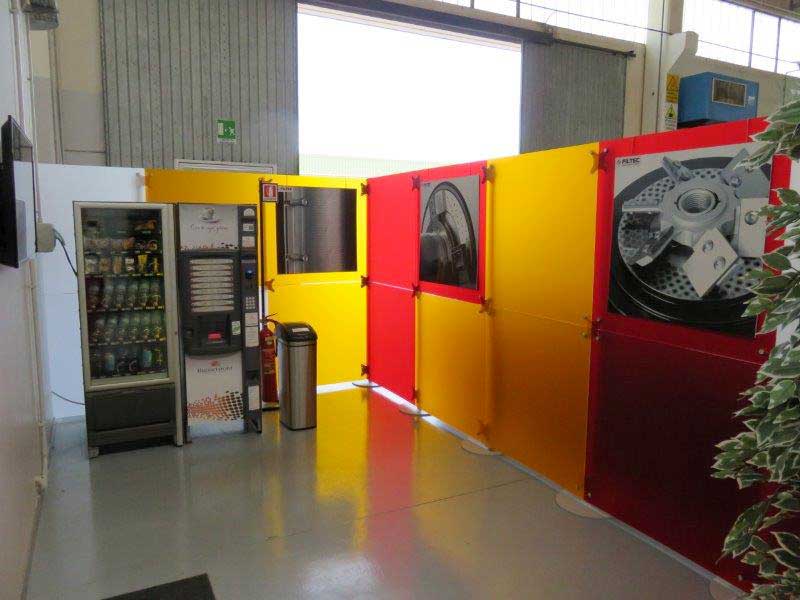 Parete divisoria mobile magazzini pannelli colorati