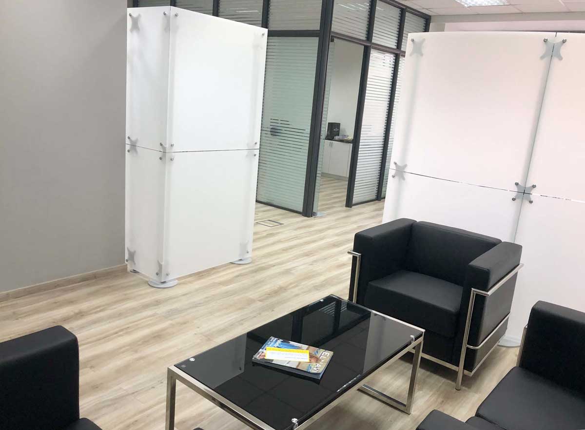 pareti divisorie per reception e accoglienza