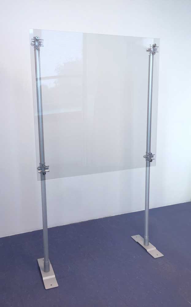 pannello divisorio trasparente su ruote amovibile per le PA pubbliche amministrazioni