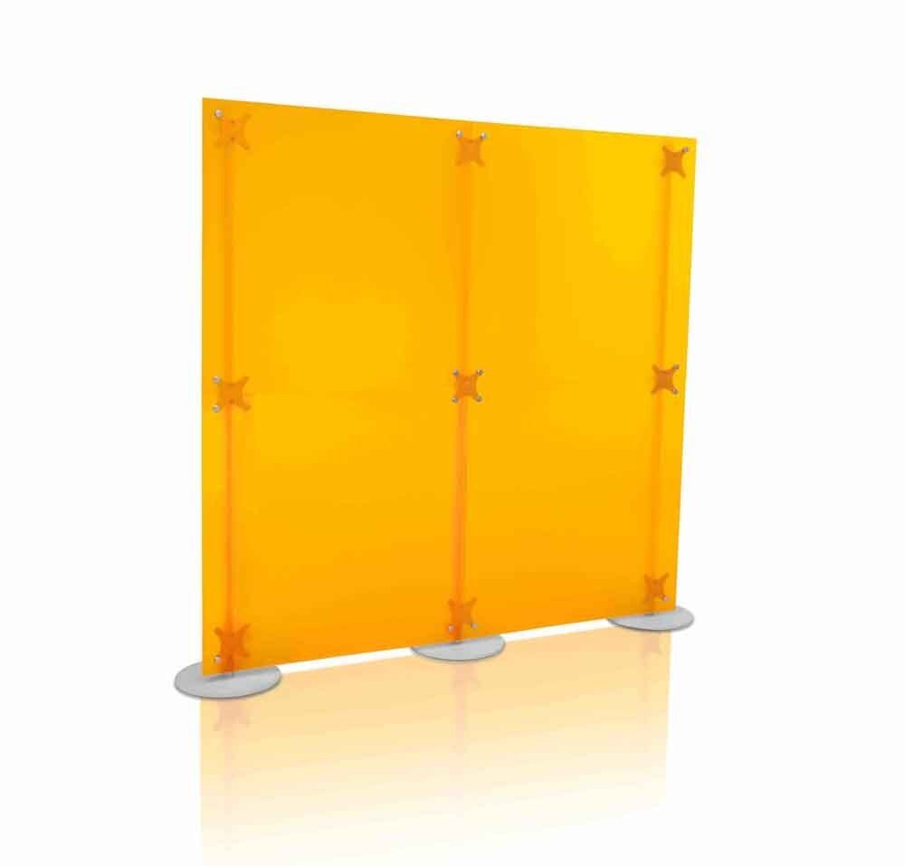 fondali per videocall webinar componibile a pannelli colorati arancio