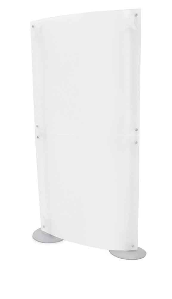 parete divisoria mobile curva colore bianco satinato