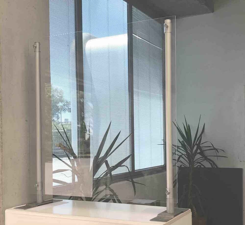 parafiato divisorio trasparente area ingresso accettazione per ufficio