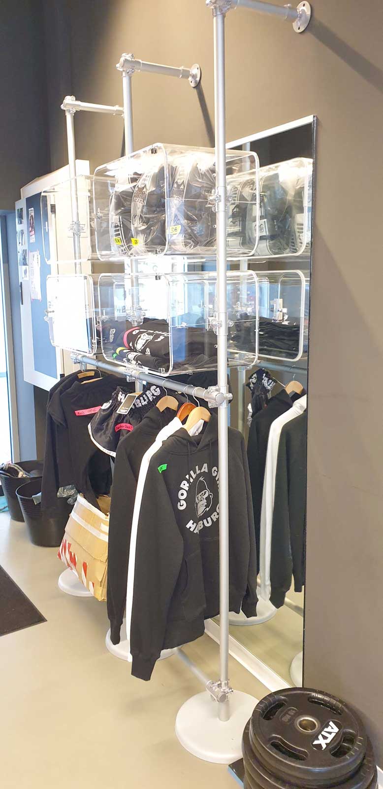 scaffalatura componibile per negozi