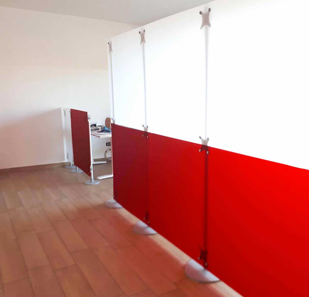pareti divisorie per reception e sale d'attesa