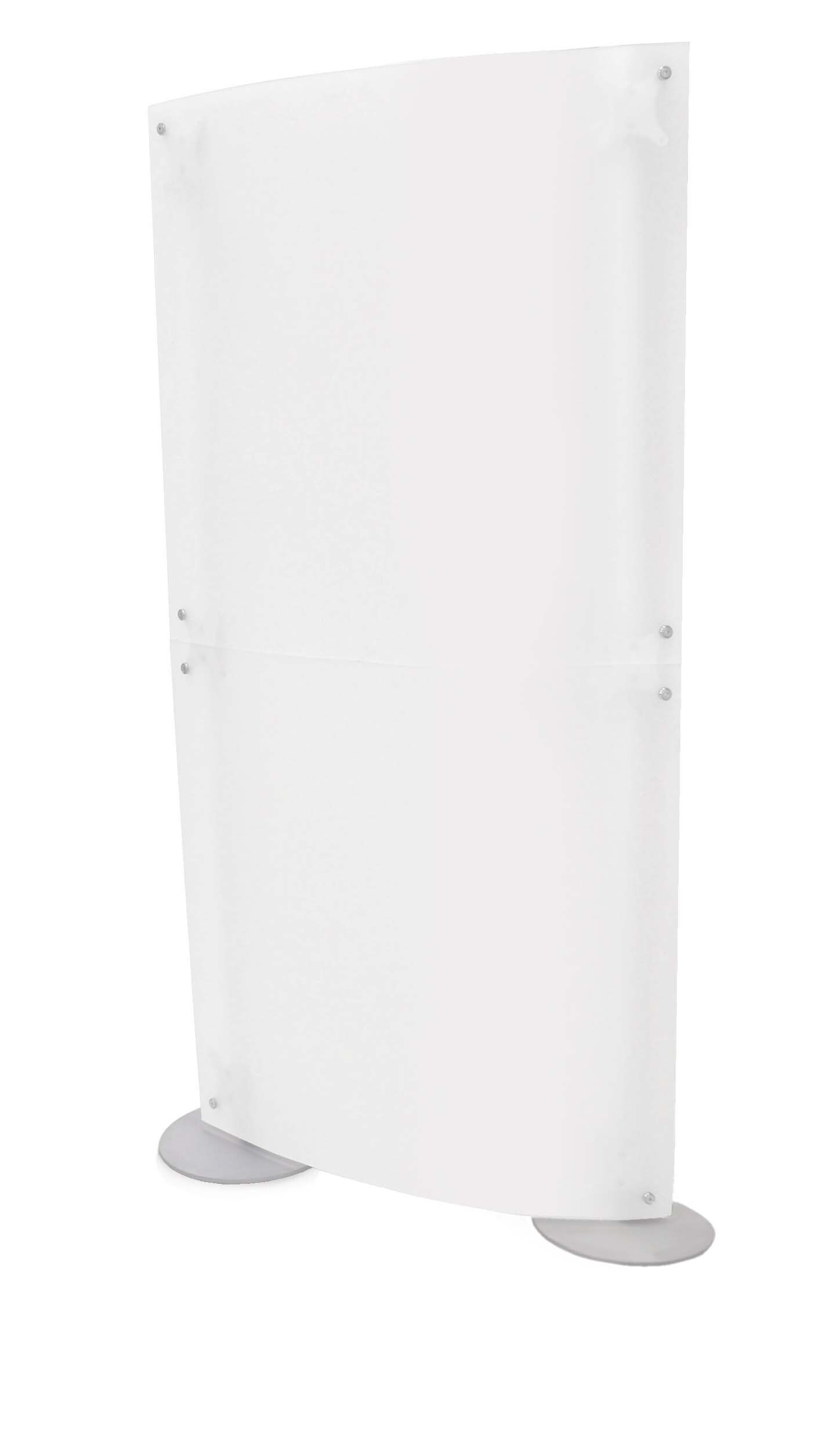 pannello divisorio modulo singolo curvo colore bianco