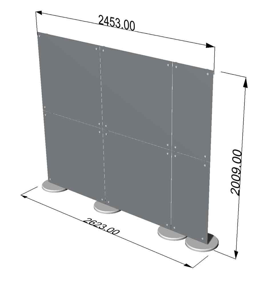 Pareti lineari 250 cm