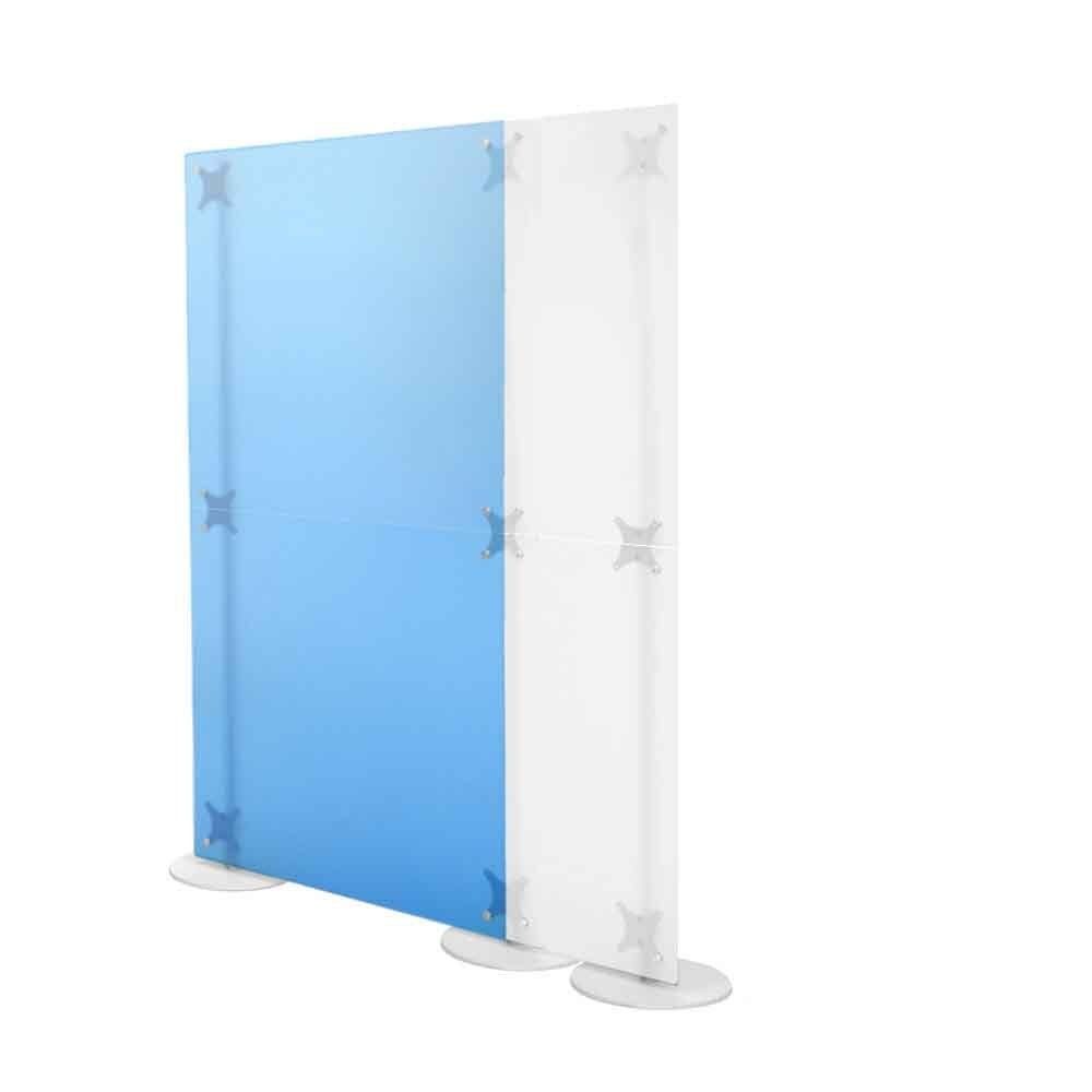 parete divisoria mobile dritta colore bianco blu satinato