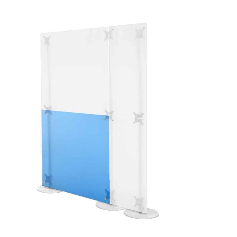 parete divisoria mobile dritta colore bianco blu satinato