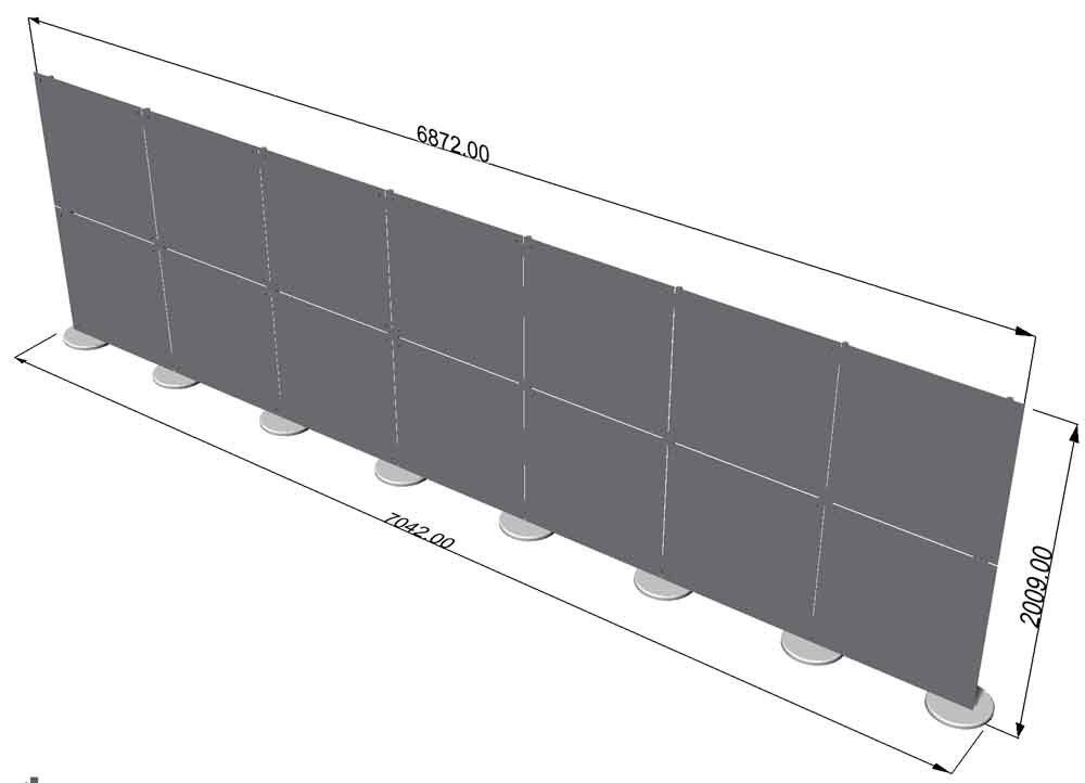 parete divisoria mobile lineare