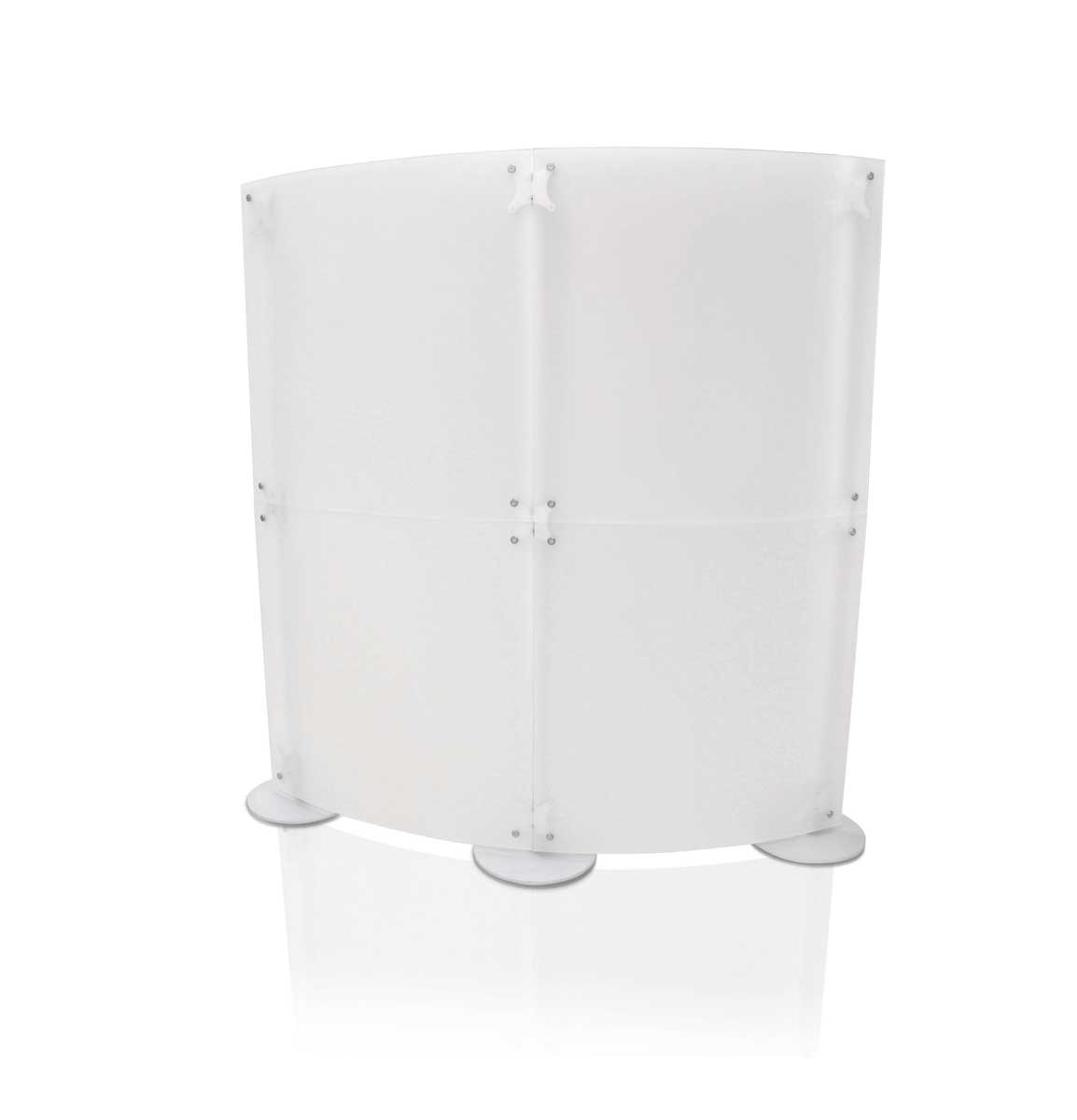 pannello divisorio modulo 2x2 curvo colore bianco