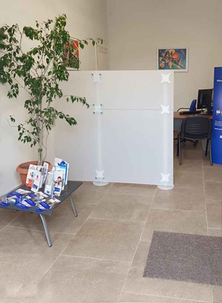 paretina dritta bassa autoportante colore bianco