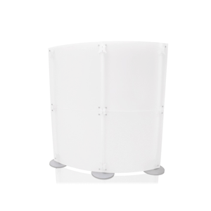 Parete divisoria mobile curva colore bianco satinato