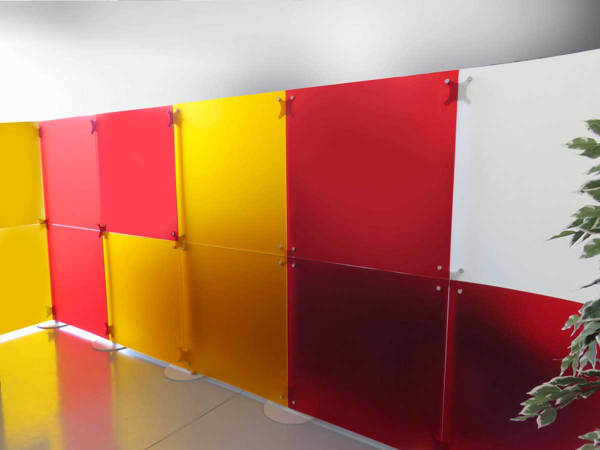 Pareti divisorie per bar e ristoranti pannelli componibili colorati
