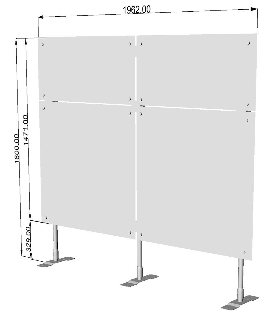 pannello divisorio mobile per centro di vaccinazione covid