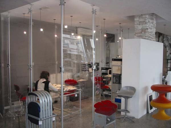 parete divisoria trasparente per uffci open space