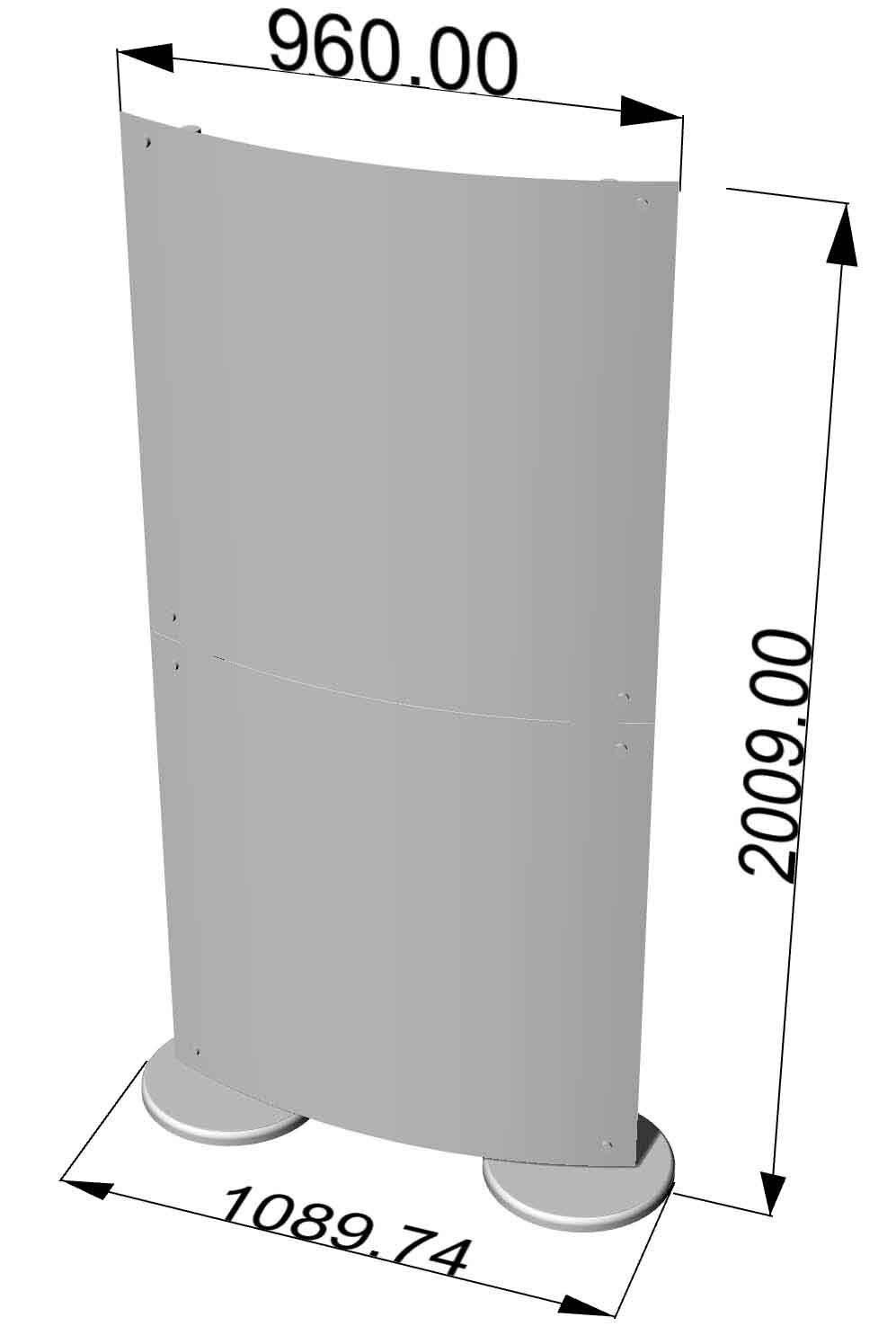 pannello curvo modulo autoportante