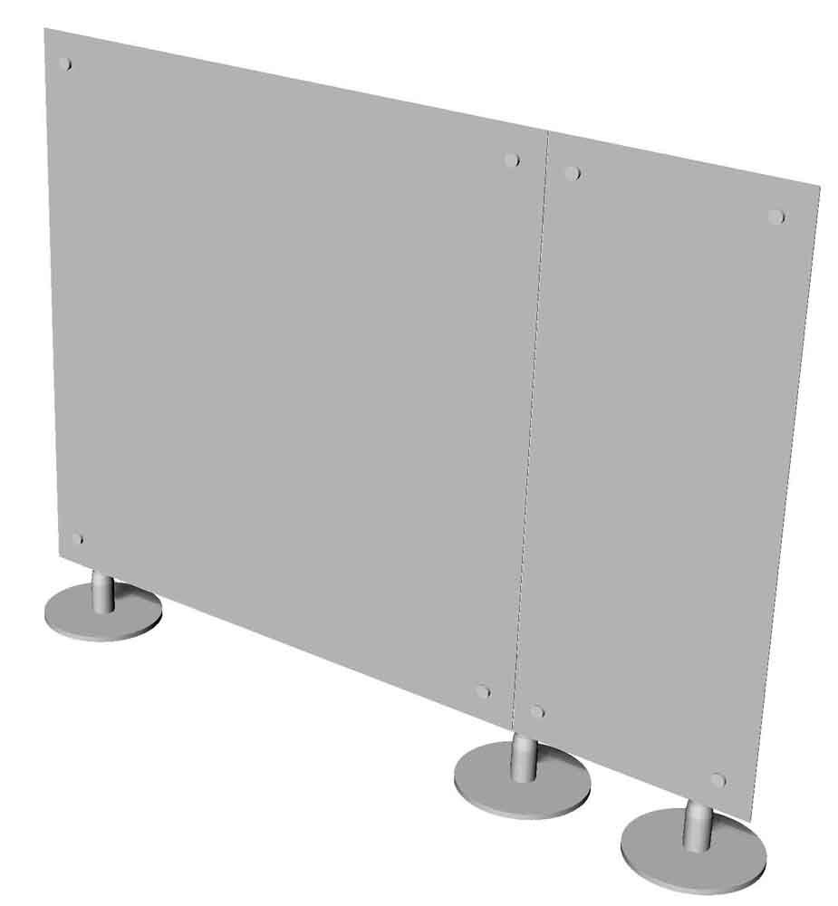 paretina dritta bassa autoportante