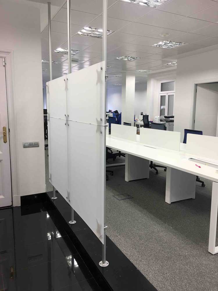 pannello divisorio a soffitto per le PA pubbliche amministrazioni