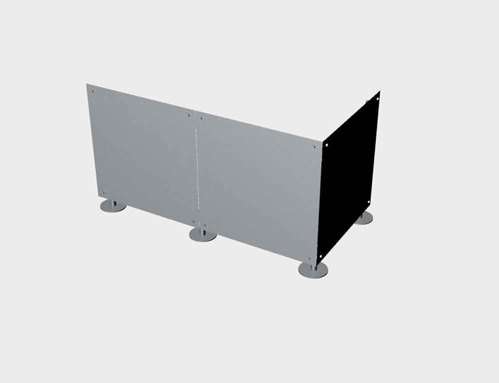 paretina dritta bassa autoportante