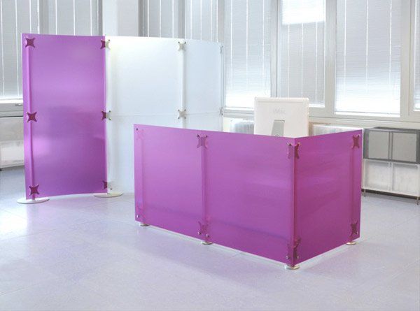 pareti divisorie reception stand