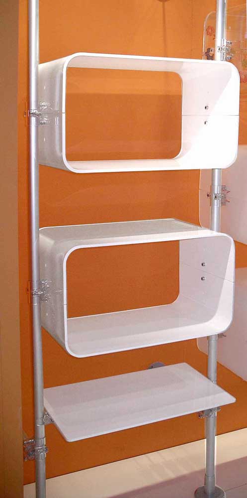 scaffalatura modulare con accessori componibili