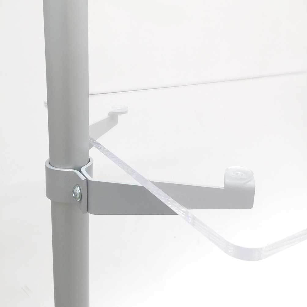 palo con mensola rettangolare per esposizione prodotti negozio