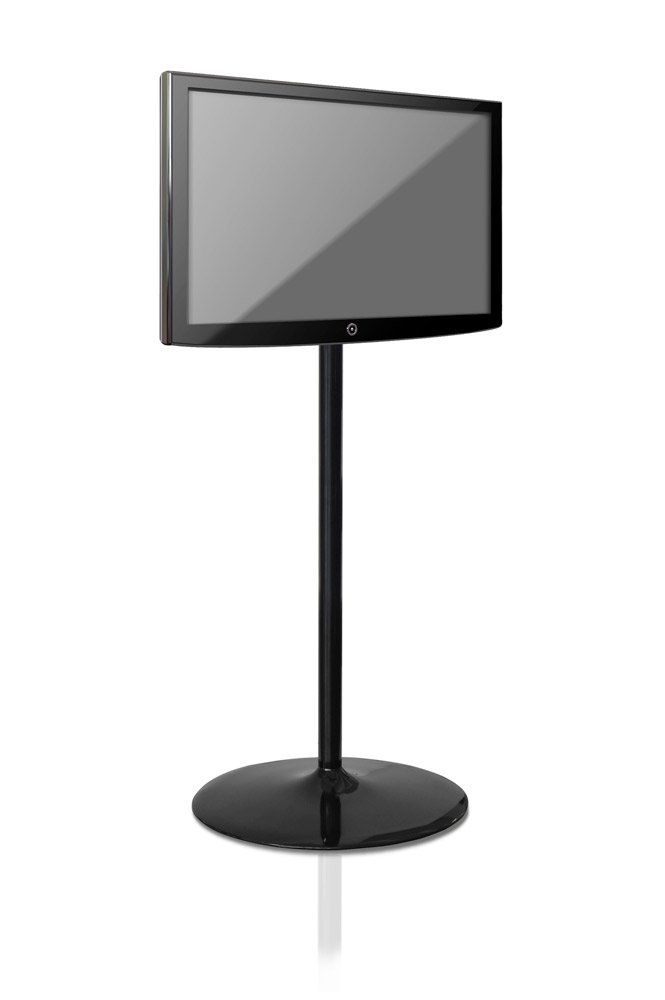 porta tv con ripiano per stand fieristico