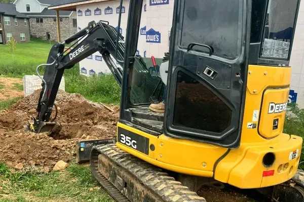 Land grading and excavation services for construction and drainage preparation