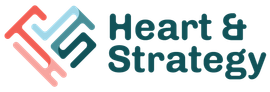 A logo for a company called heart & strategy.