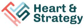 A logo for a company called heart & strategy.