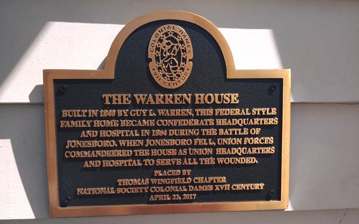 Event Space — The Warren House Plaque in Jonesboro, GA