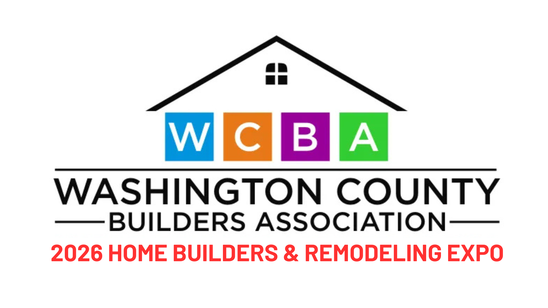 The logo for the washington county builders association is a house with a roof.