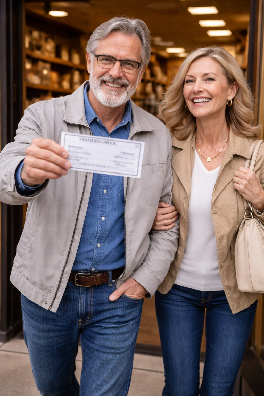 Man examining a detailed vase in a room filled with pottery, number 1.