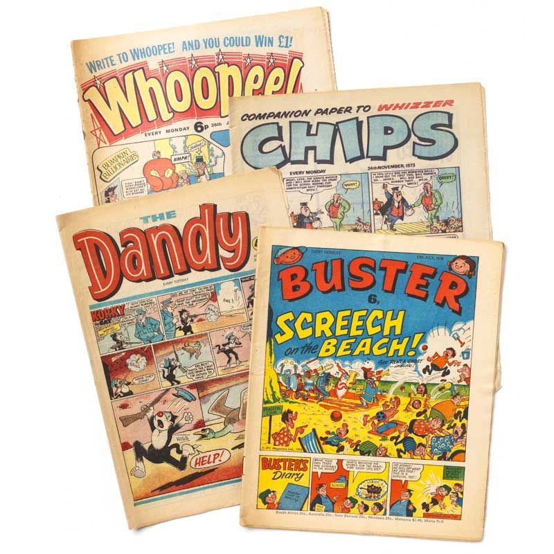 Four vintage comic books: